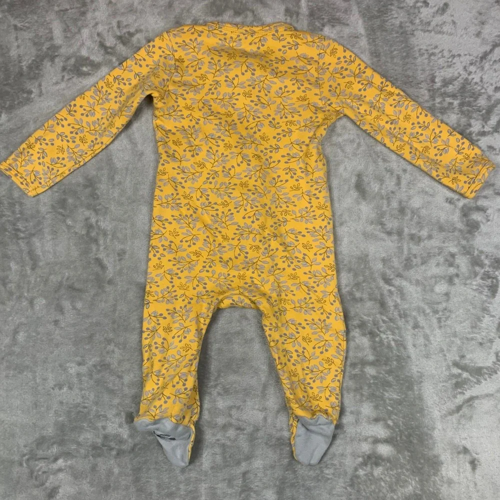 Magnetic Me Magnetic Footie Sleeper Olive My Love Organic Yellow 3-6 Months